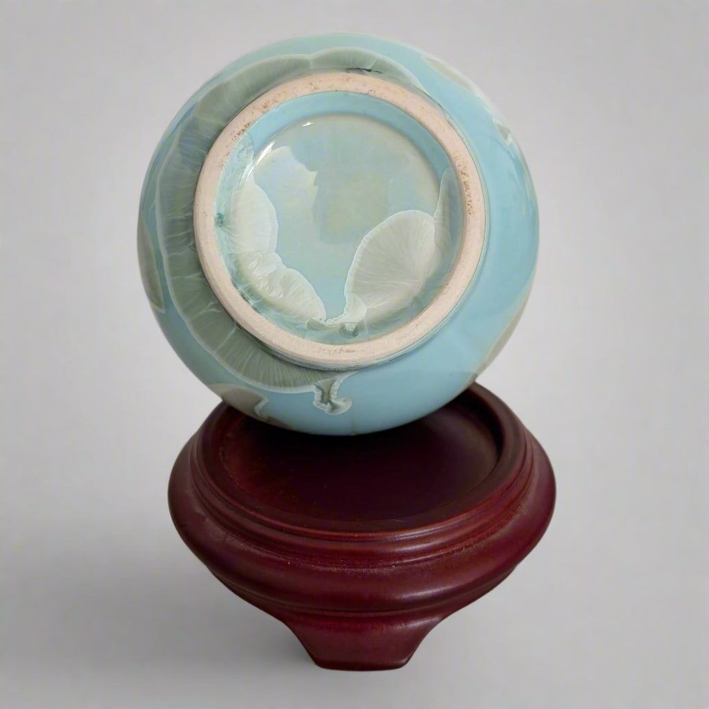 A Chinese Crystalline Glazed Porcelain Vase