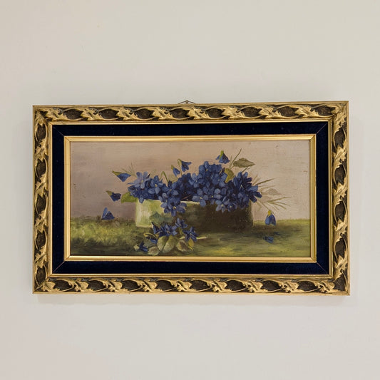 Early 20th Century "Blue Violets", Oil