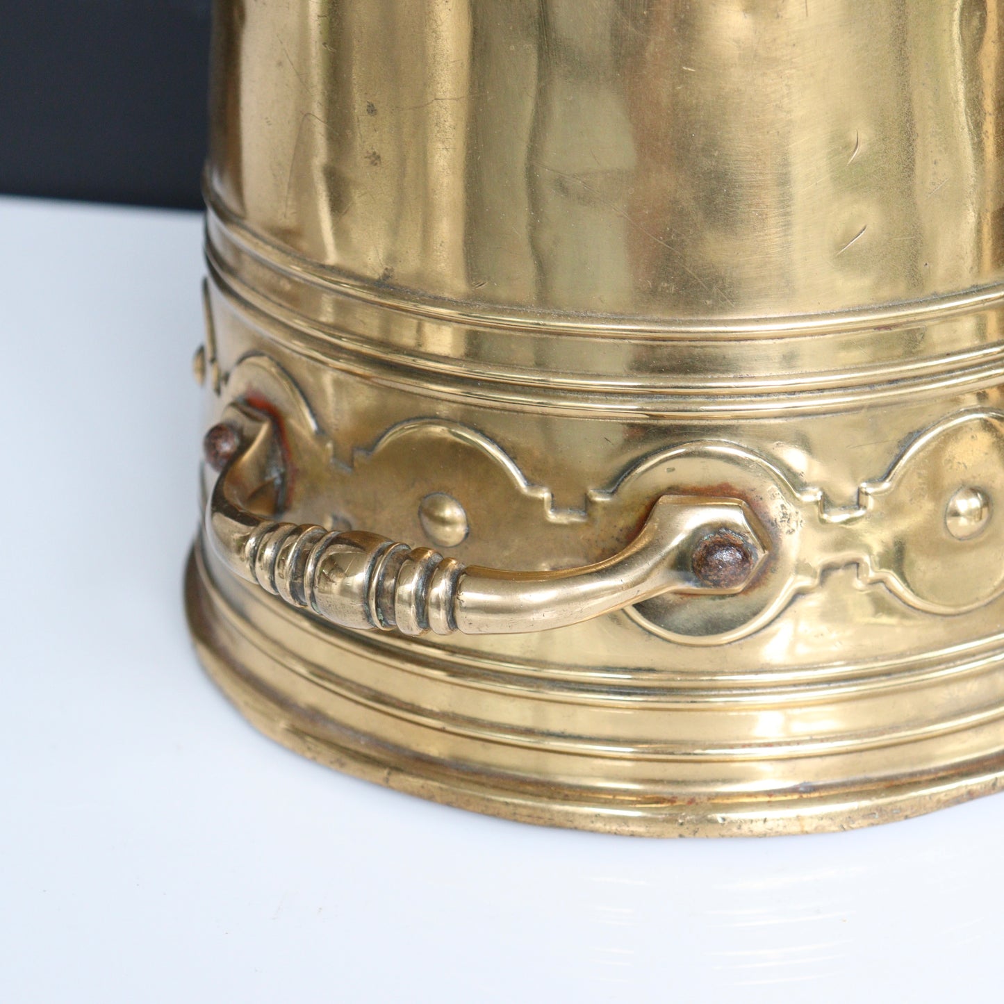 Art Nouveau Dutch Brass Coal Scuttle, c1900