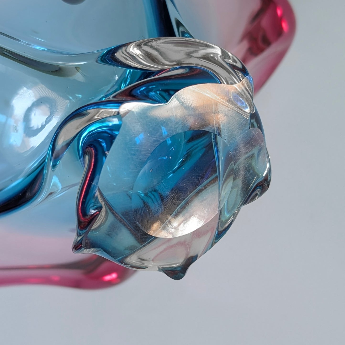 A Mid Century Ombre Glass Sculptural Bowl