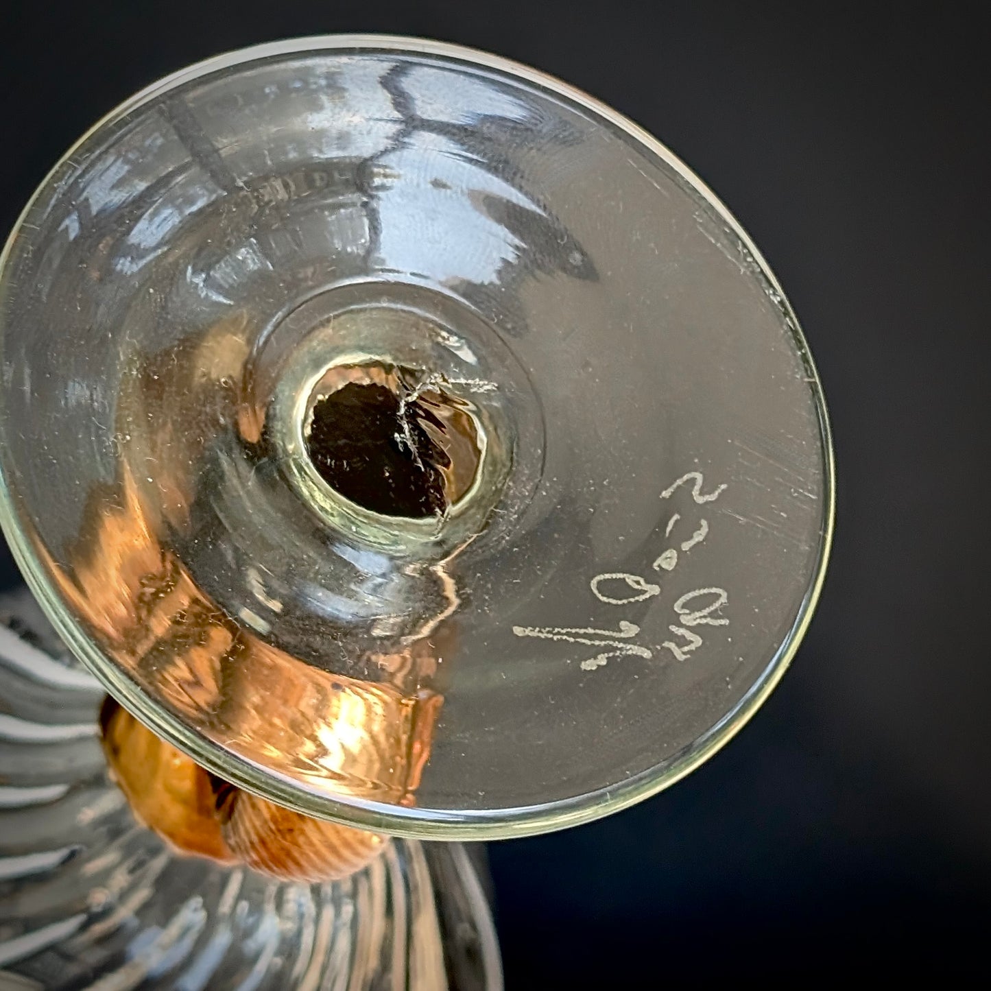 Sean O'Donoghue Australian Studio Glass "Sea Shell" Chalice