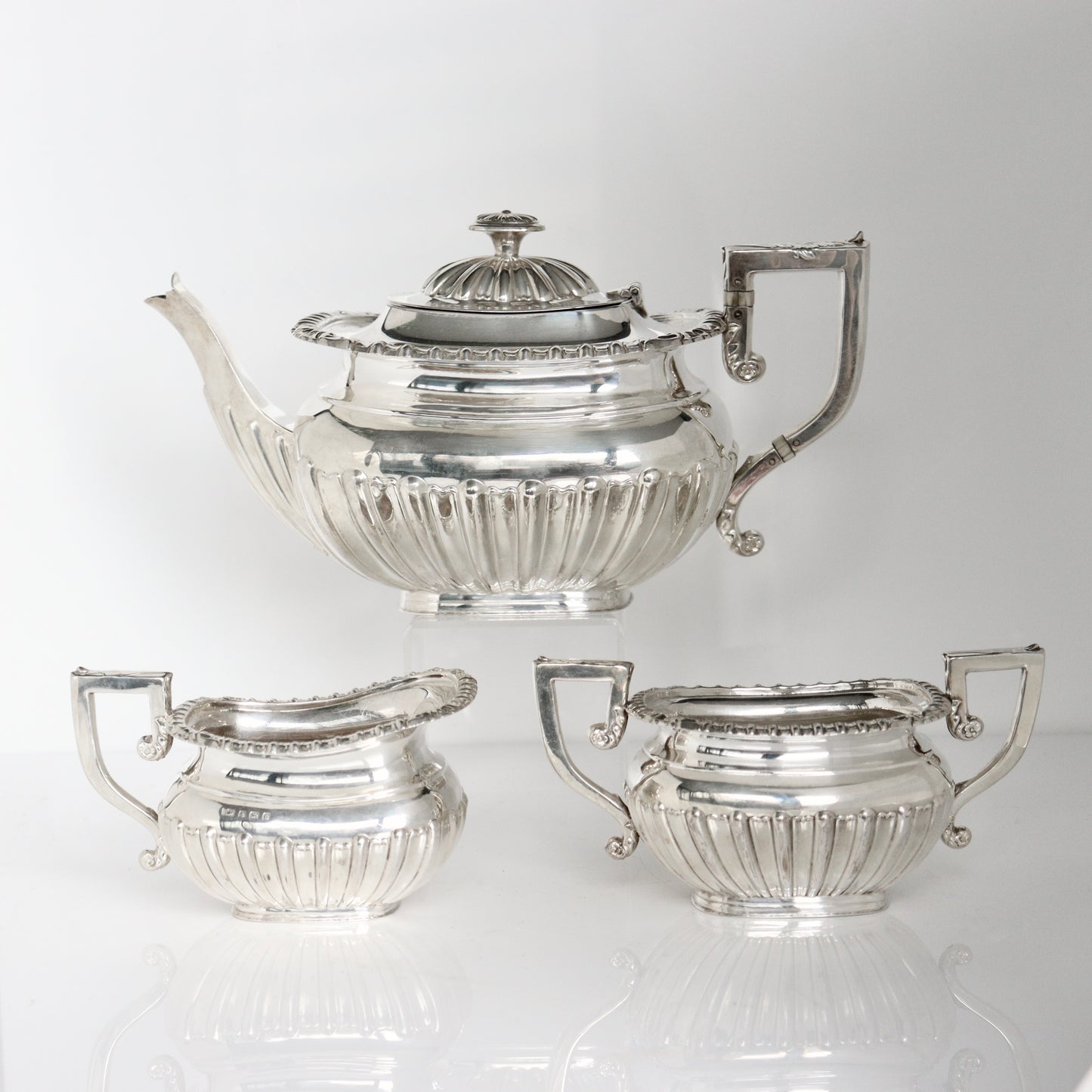 c1926 Birmingham Sterling Silver Three-Piece Tea Service