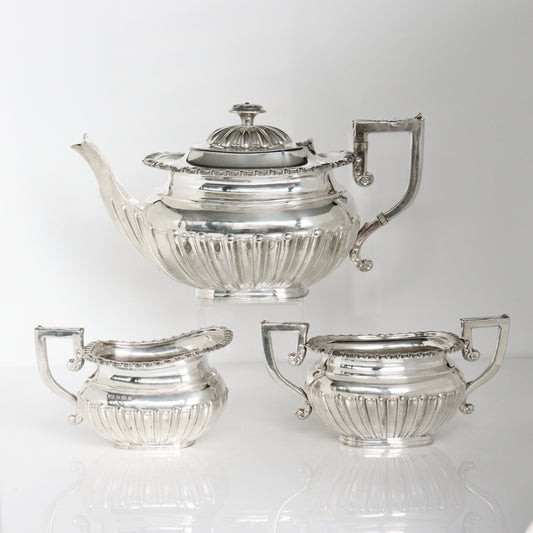 c1926 Birmingham Sterling Silver Three-Piece Tea Service