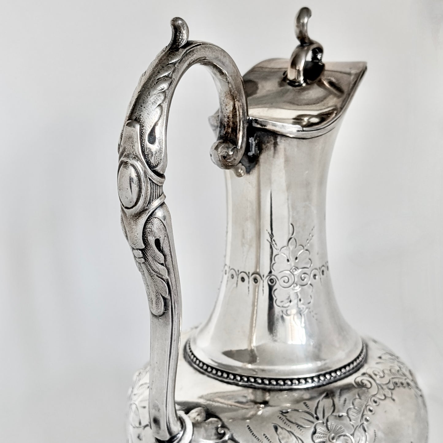 A Large English Silver Plated Claret Jug, c1890