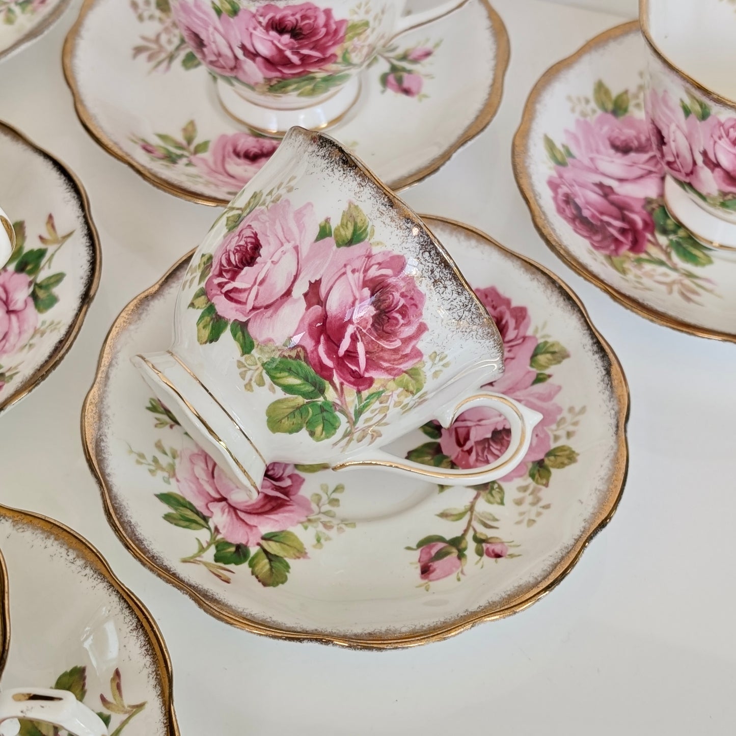 Royal Albert "American Beauty" Bone China Tea / Coffee Cup Set