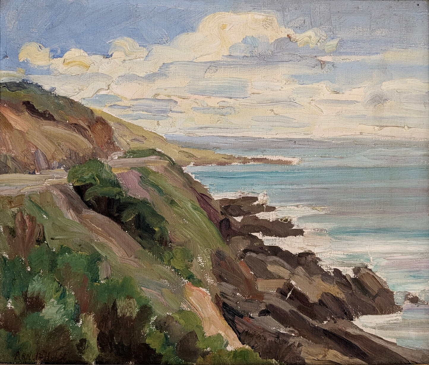 Arnold Holst "The Great Ocean Road" Oil, c1940