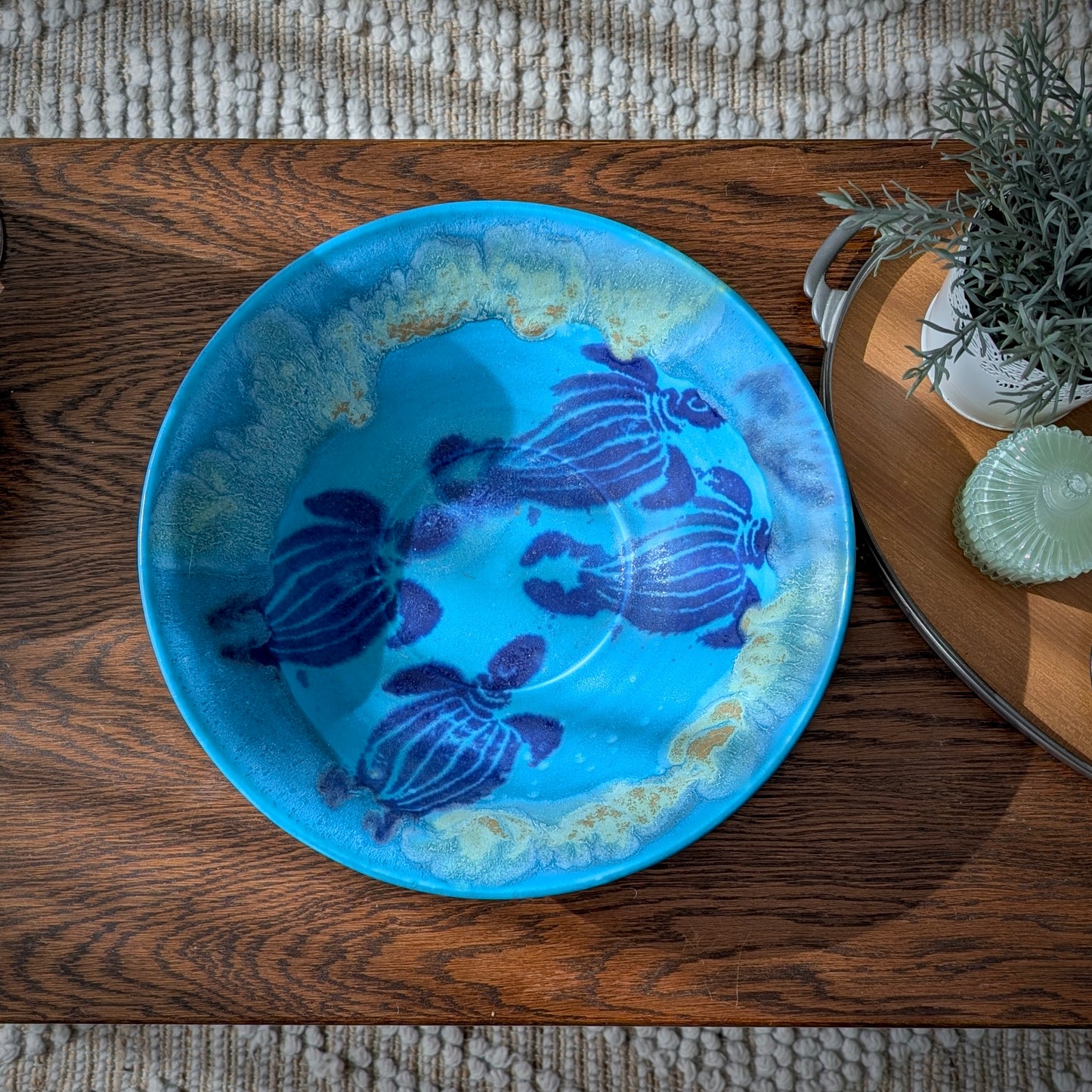 A Large Michael Pugh Pottery "Turtles" Bowl