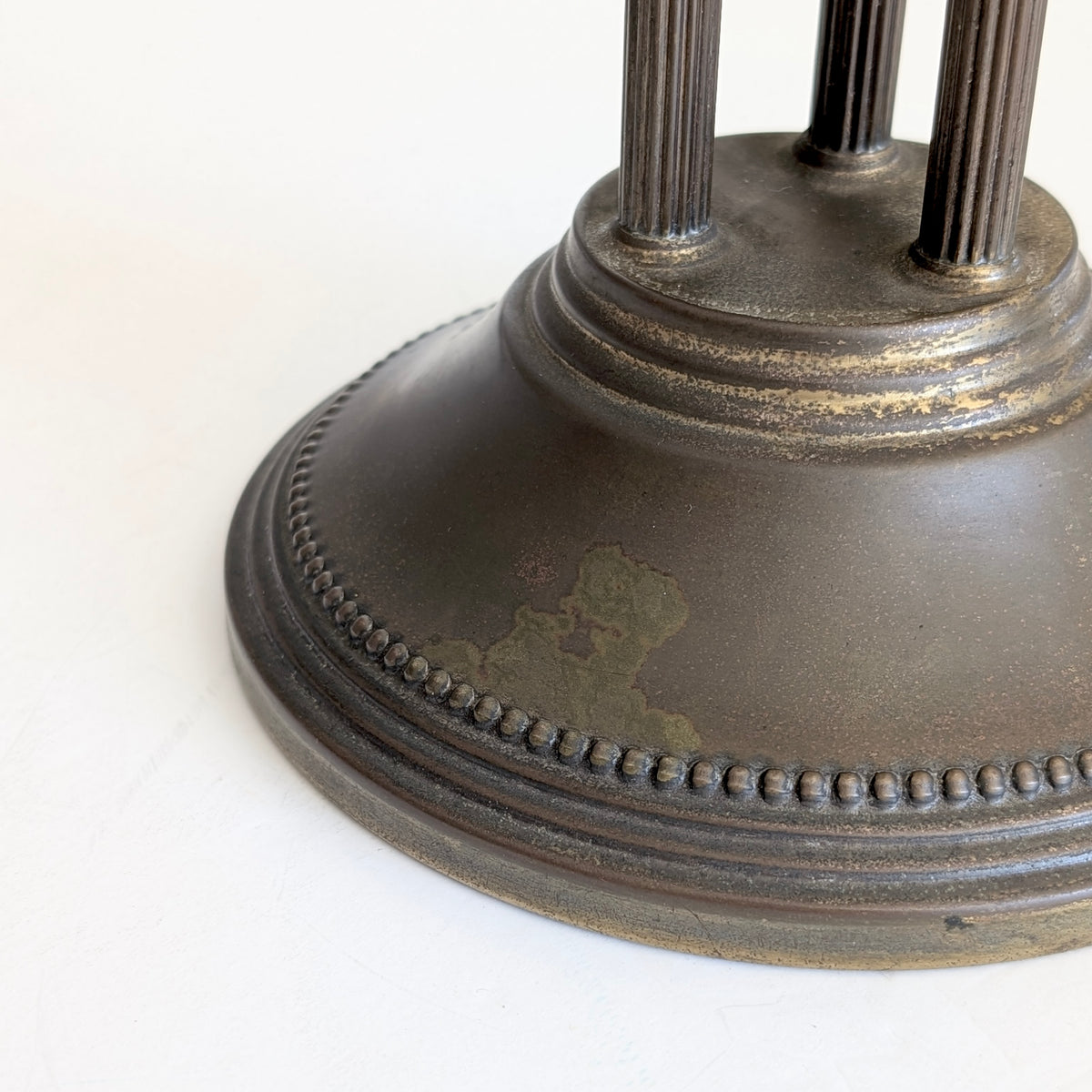 A Tall Architectural Cut Crystal & Brass Tazza, c1920's