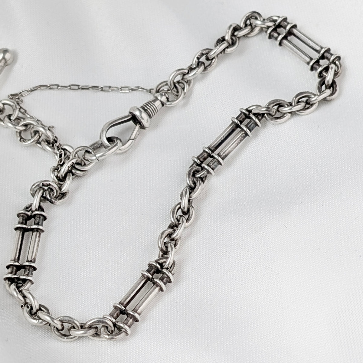 A Birmingham 1894 Sterling Silver Albert Chain Bracelet