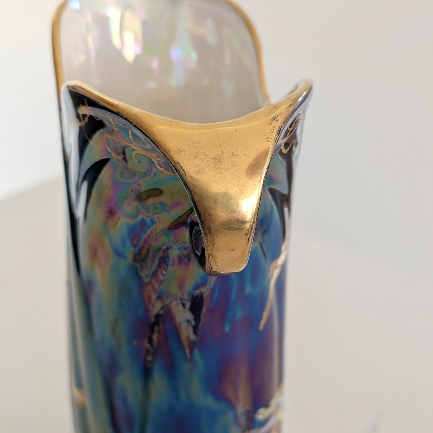 A Rare Crown Devon "Blue Galleon" Lustre Vase