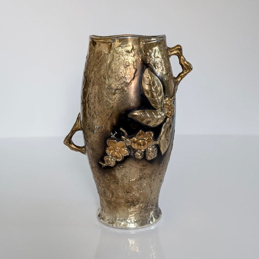 A Japanese Plated Metal Vase, 20th Century