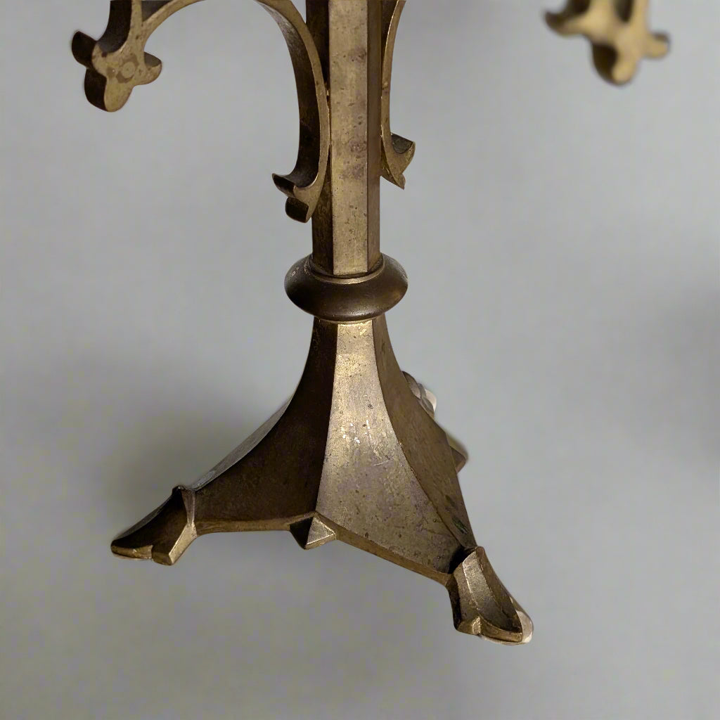 Pair of Large French Neo-Gothic Candelabra, c1880