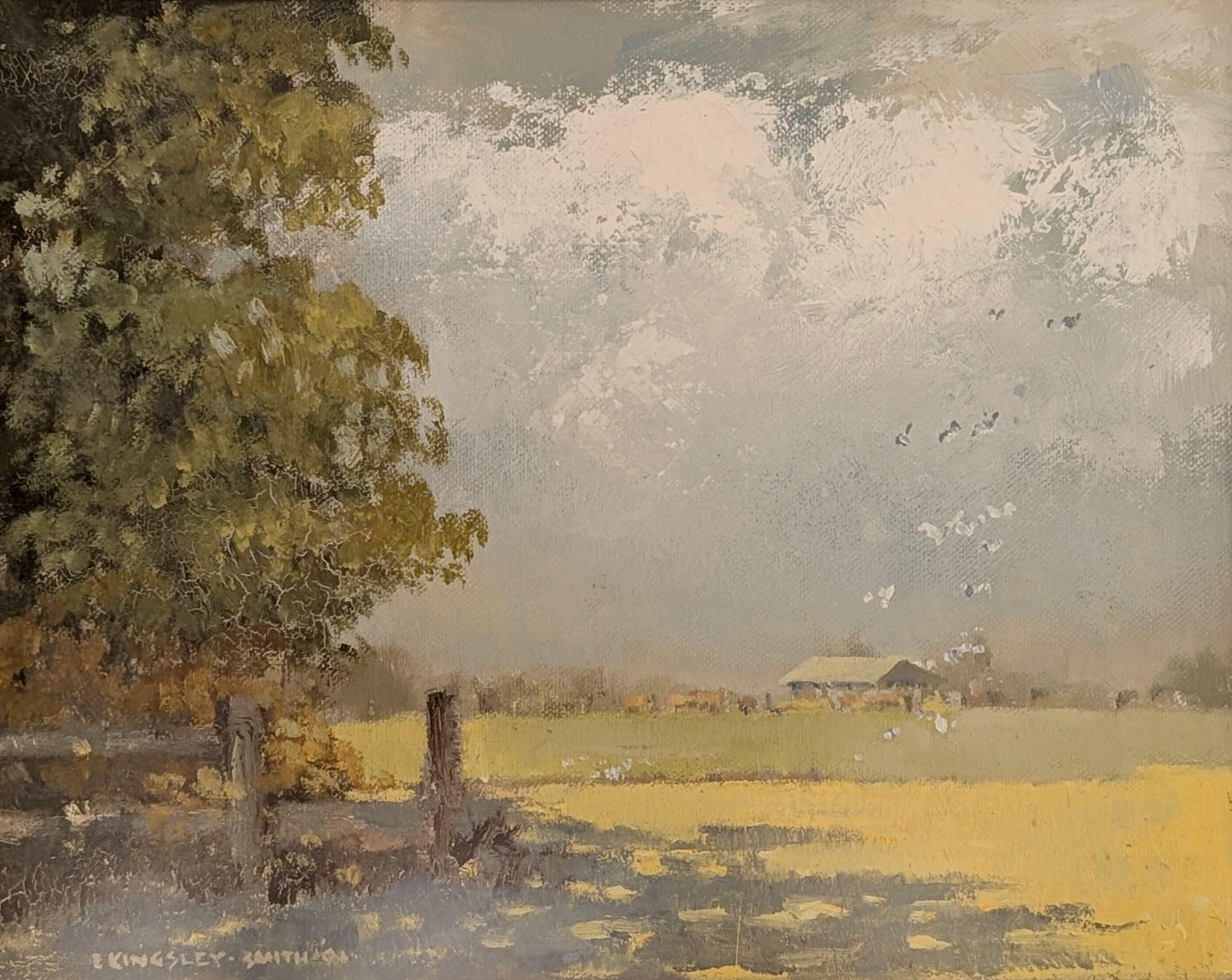 E. Kingsley-Smith 'Sunlit Paddock', Oil