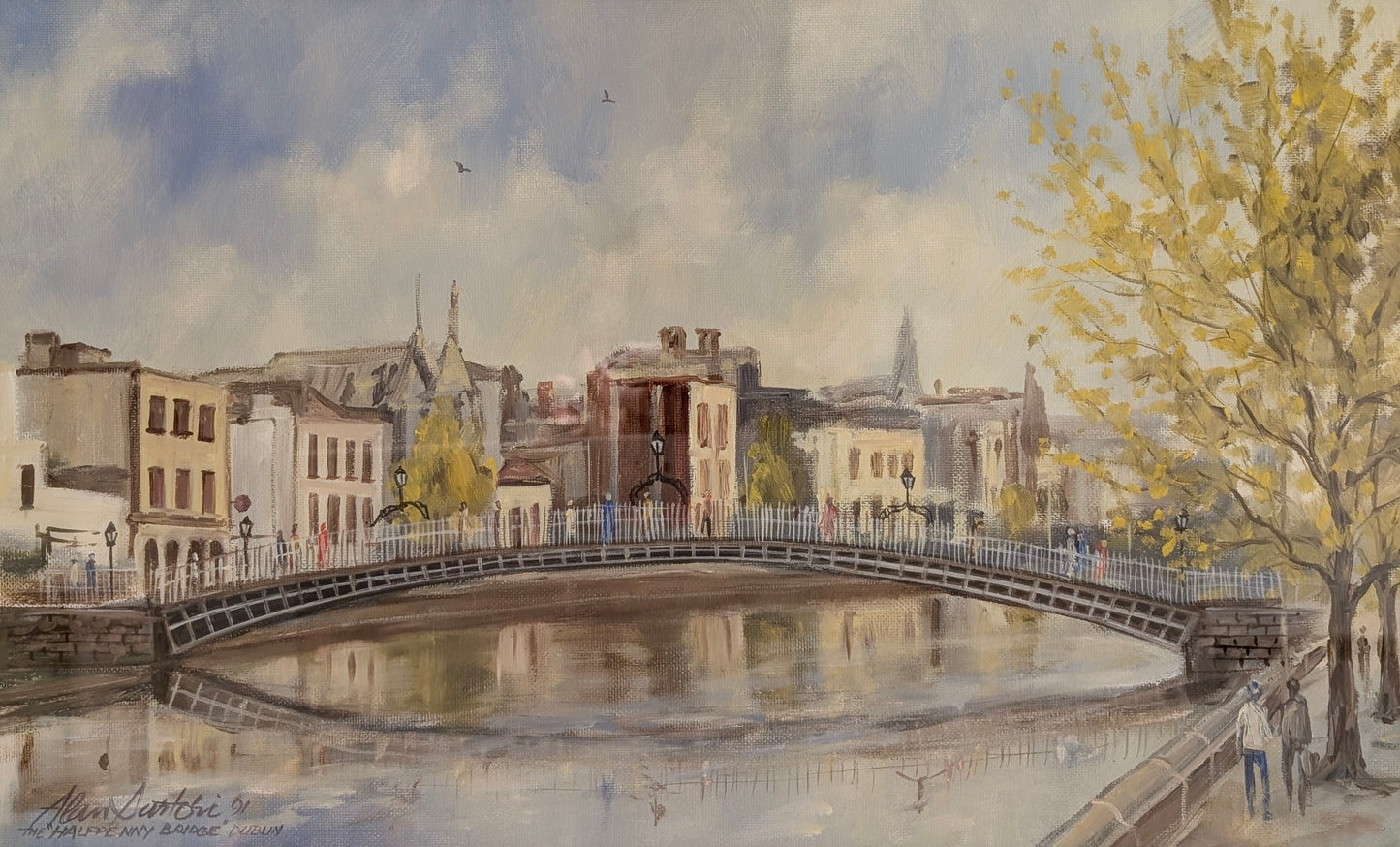 ALAN SARTORI (1936-2007) 'Ha'penny Bridge - Dublin', Oil