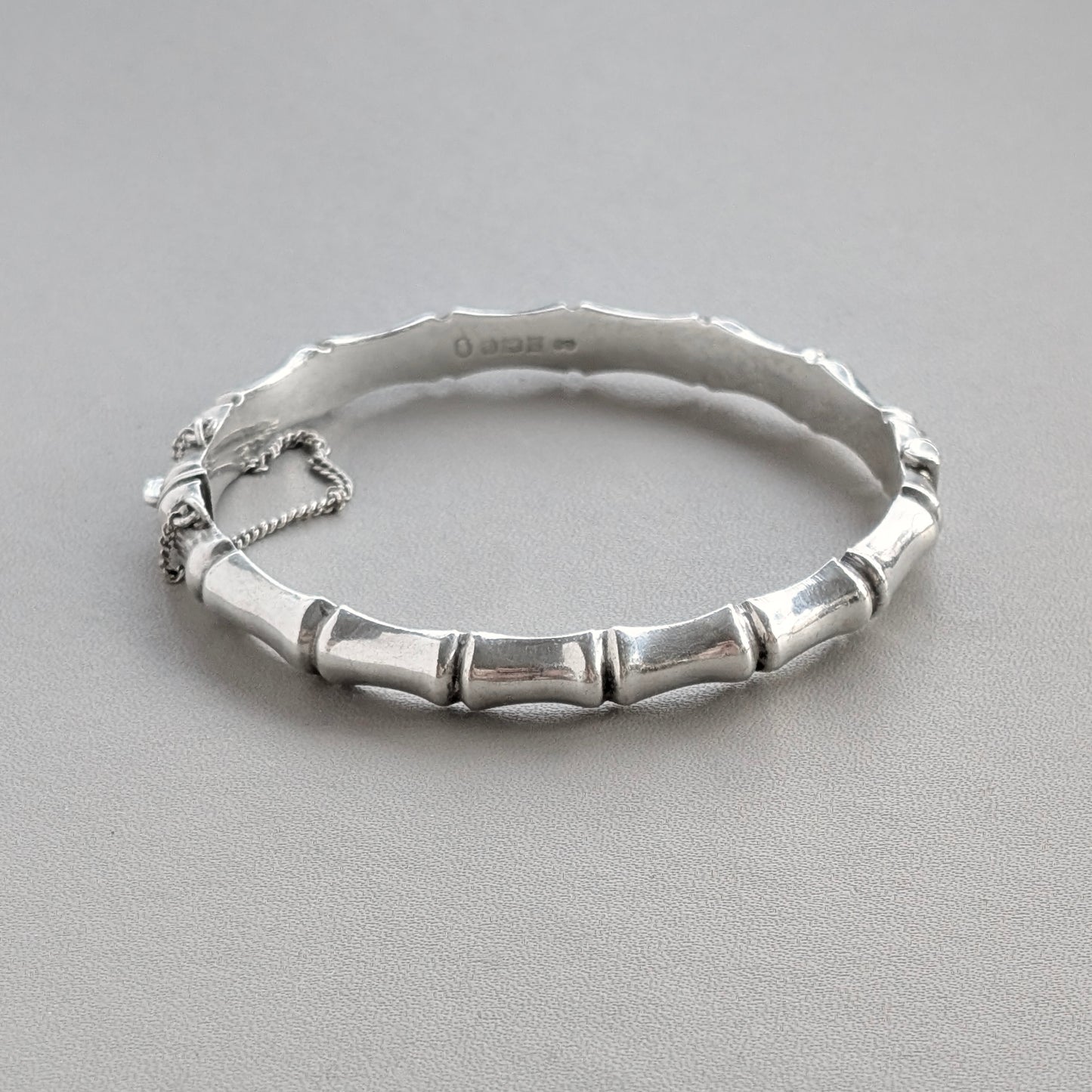 A Birmingham Sterling Silver 'Bamboo' Bangle, c1977