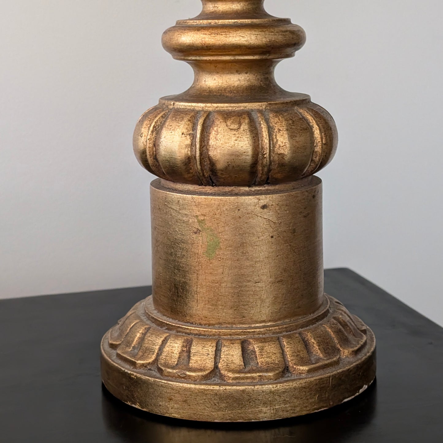 A Large Italian Giltwood Table Lamp, c1970