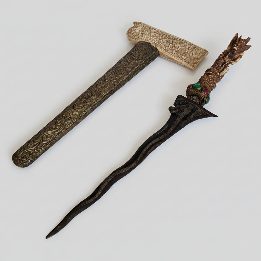 A 19th Century Jewelled Indonesian Kris Dagger