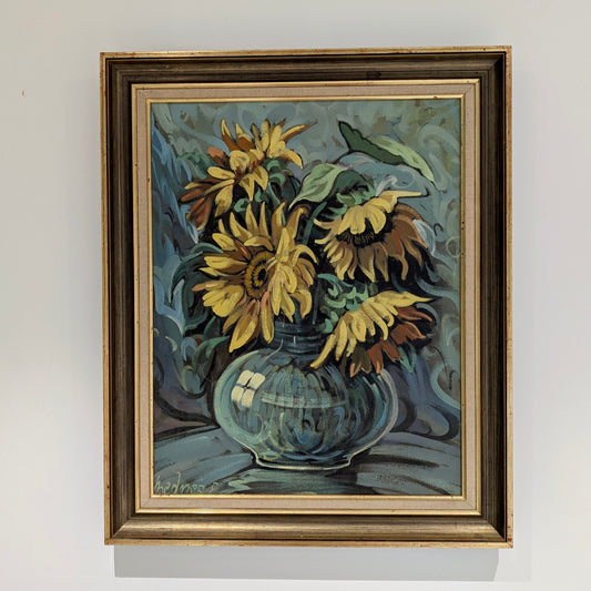 Emil Bednes (1938-) "Sunflowers" Oil