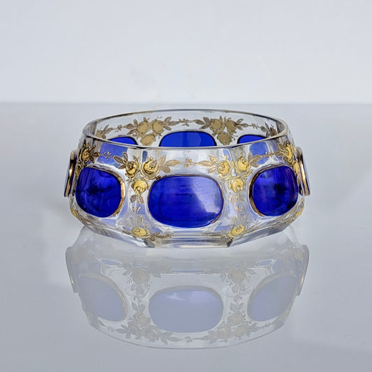 A Small Czech 'Cabochon' Cut Crystal Bowl