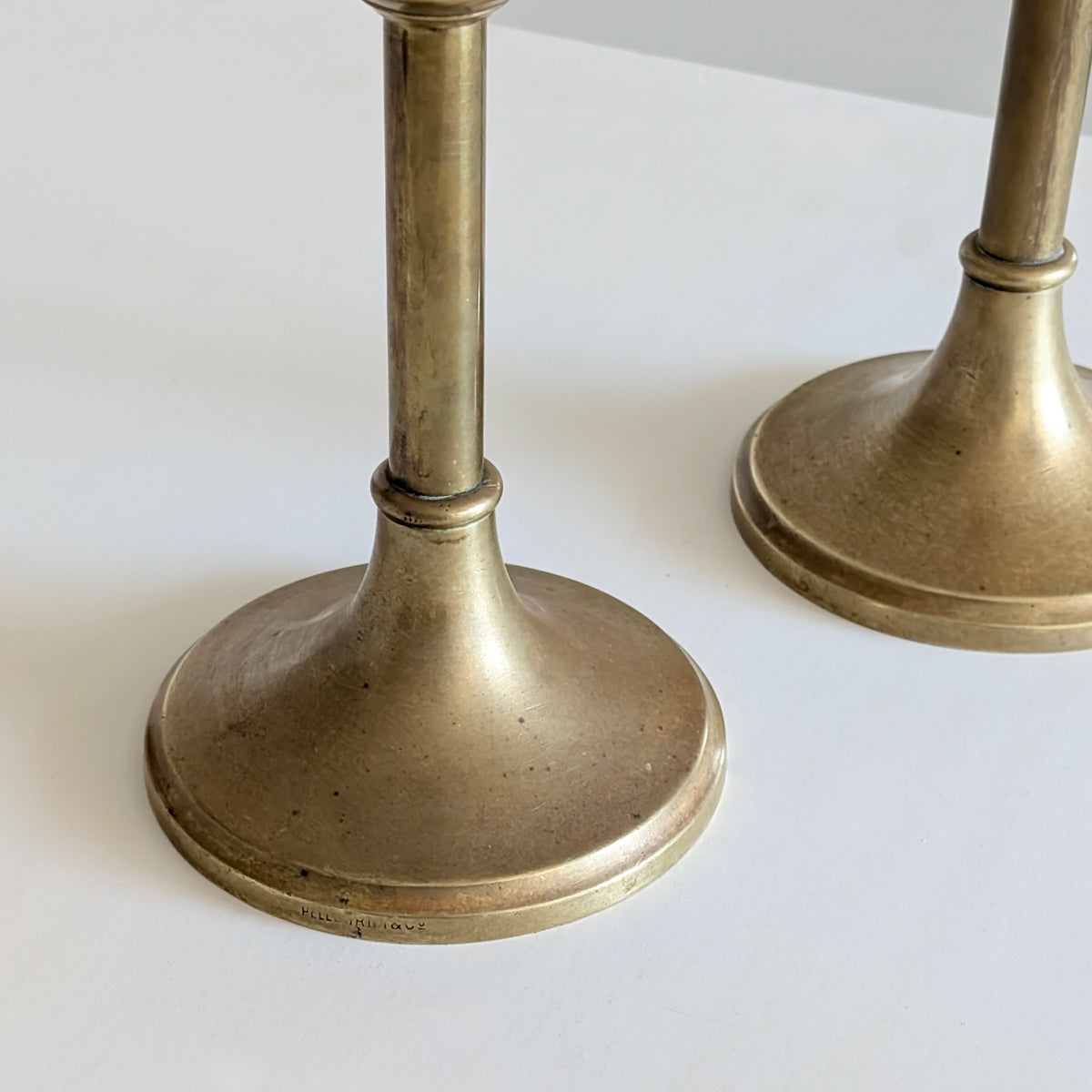 Pair of Large Australian Ecclestical Brass Altar Candlesticks by Pellegrini & Co