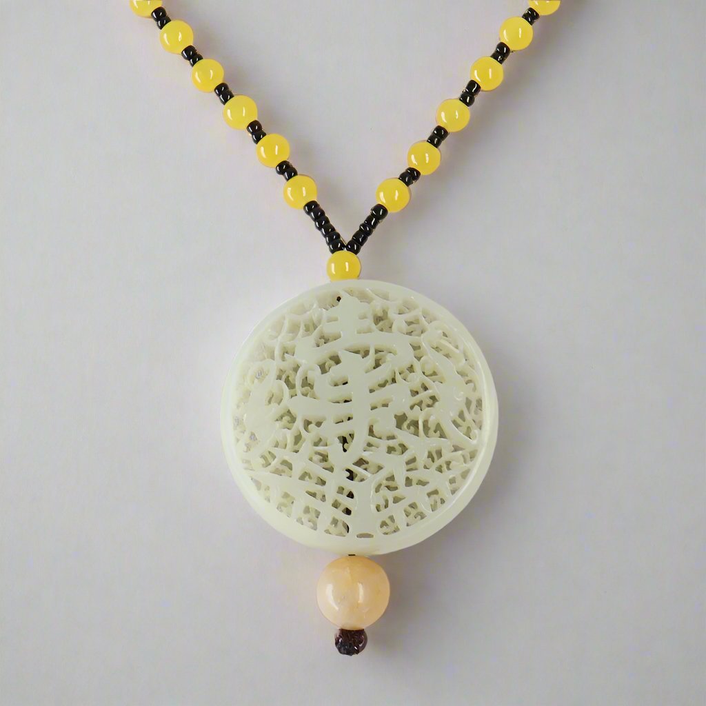 Chinese Jade Necklace, later 20th Century