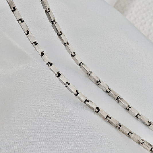 A Thick Modernist Solid Sterling Silver Chain, c1970's