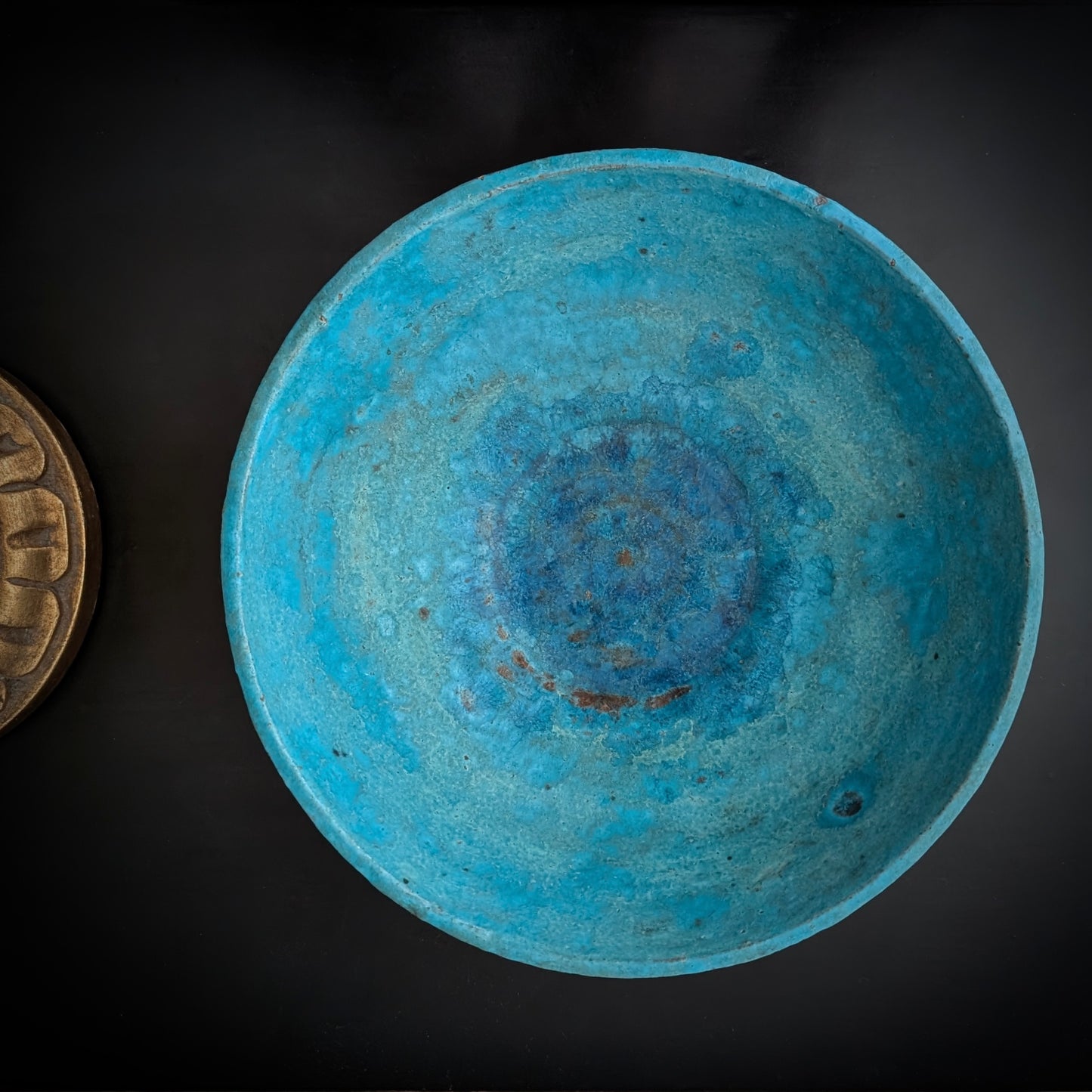 KLYTIE PATE Turquoise Pottery Bowl, c1970