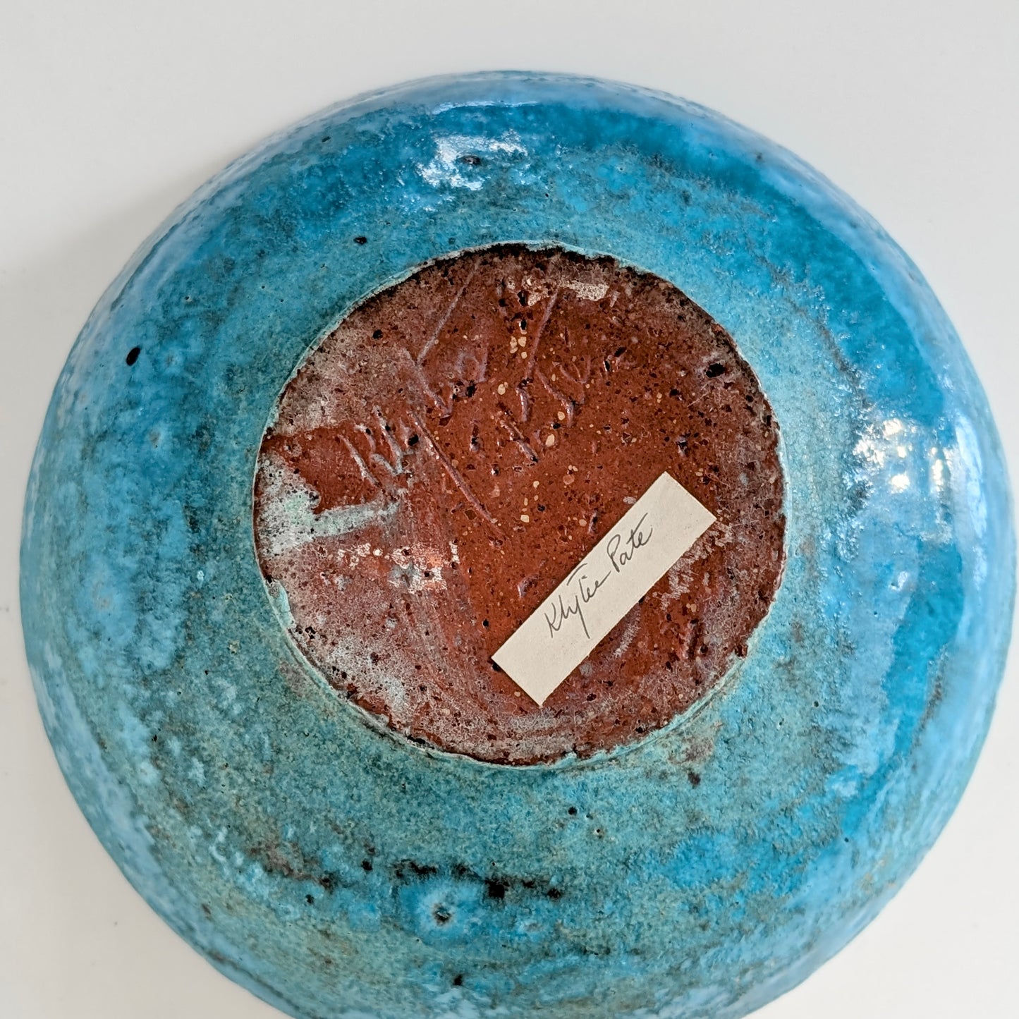 KLYTIE PATE Turquoise Pottery Bowl, c1970
