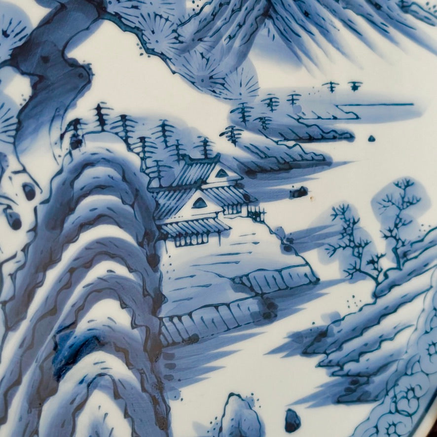 A Large Signed Japanese Arita Ware Charger Plate