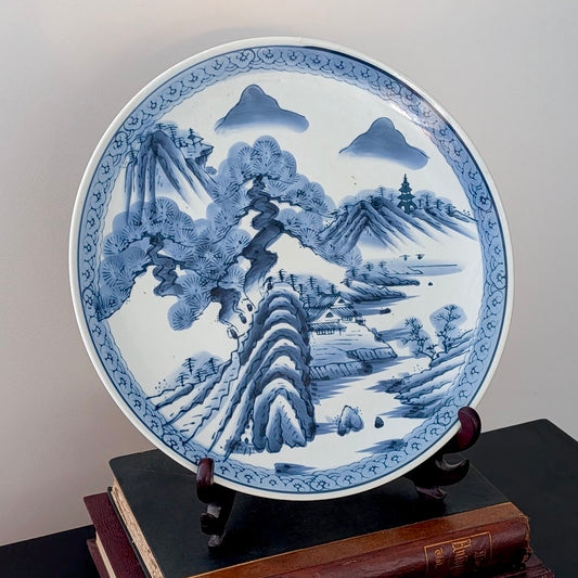A Large Signed Japanese Arita Ware Charger Plate
