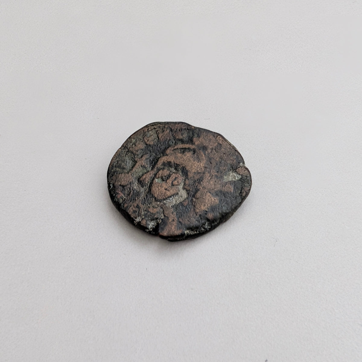 Ancient Byzantine Heraclius Half Follis Coin, circa 611/12 AD