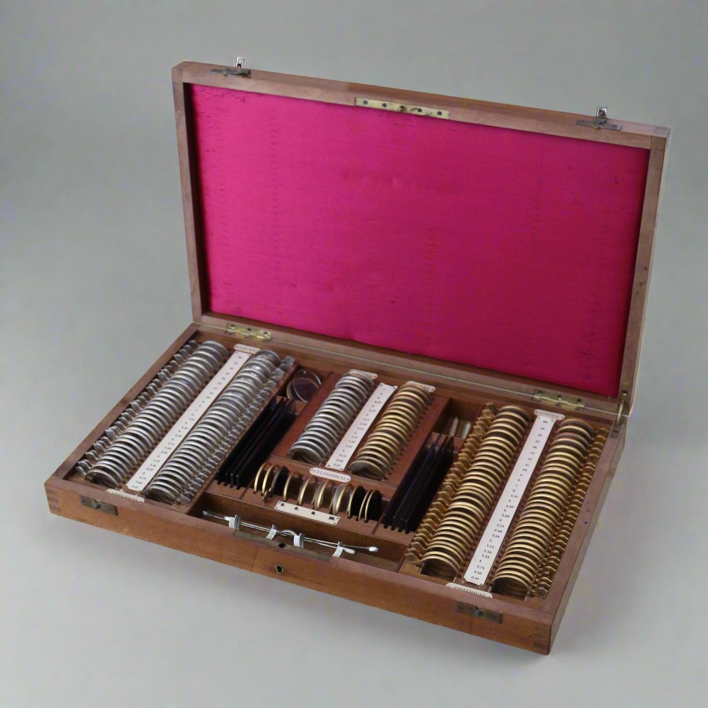 A Complete Optometrists Trial Eye Testing Kit by Theodore Hamblin