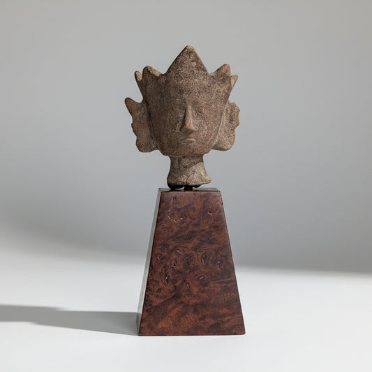 An Ayutthaya Kingdom Crowned Buddha Head, Thailand, 16th - 17th Century