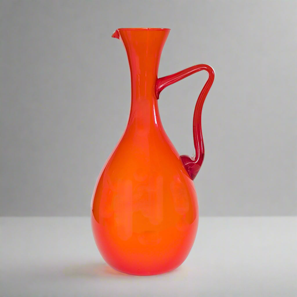 A Large Mid Century Empli, Italy Glass Jug, c1960