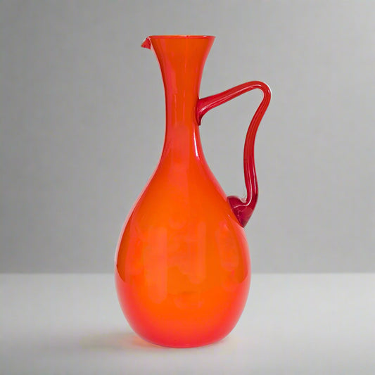 A Large Mid Century Empli, Italy Glass Jug, c1960