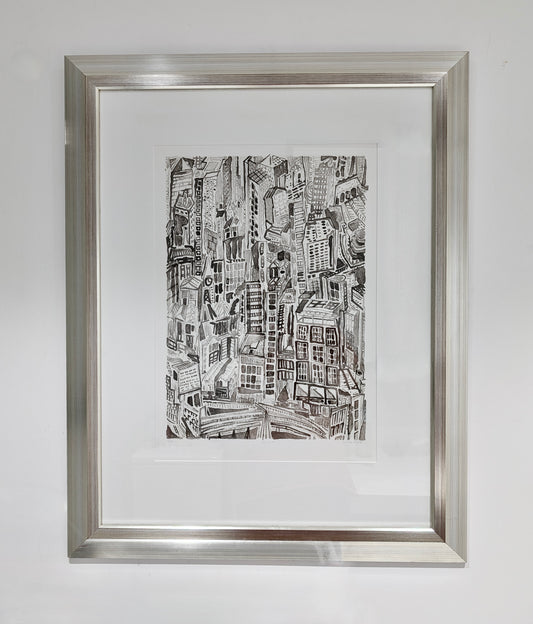 Marian Crawford 'City North - Melbourne' Etching, 1996
