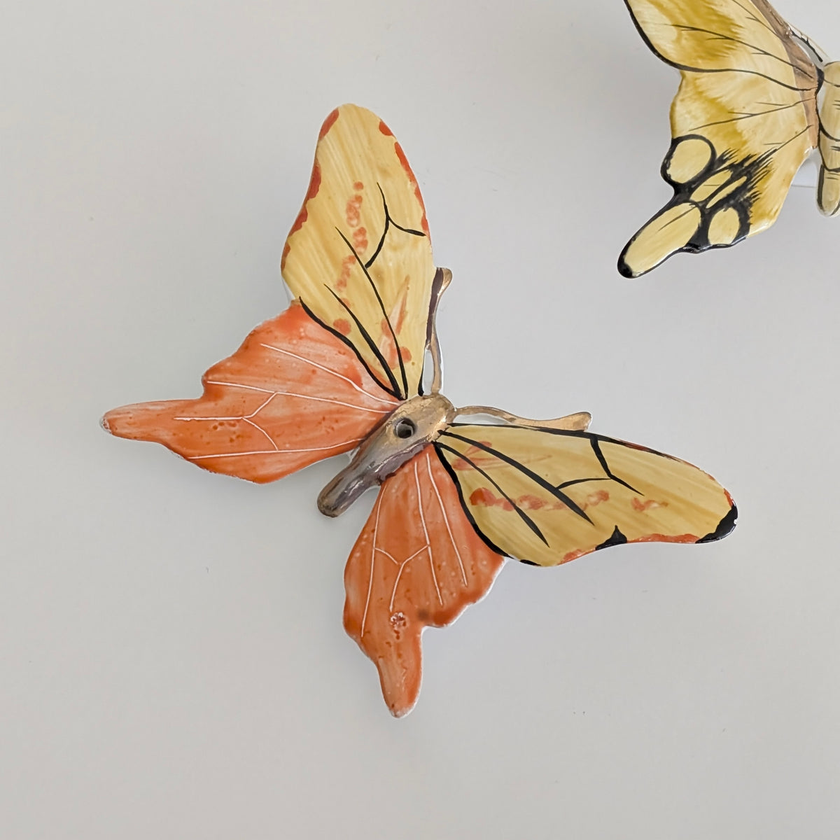 Three S&M Tapolca (Hungary) Porcelain Butterflies