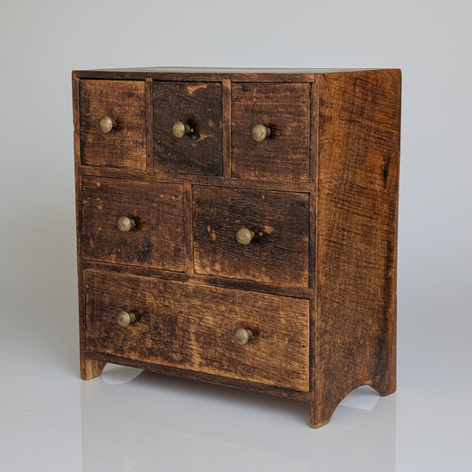 Mango Wood Desktop Apothecary Drawers, Late 20th Century