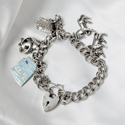 A Birmingham 1973 Sterling Silver Charm Bracelet