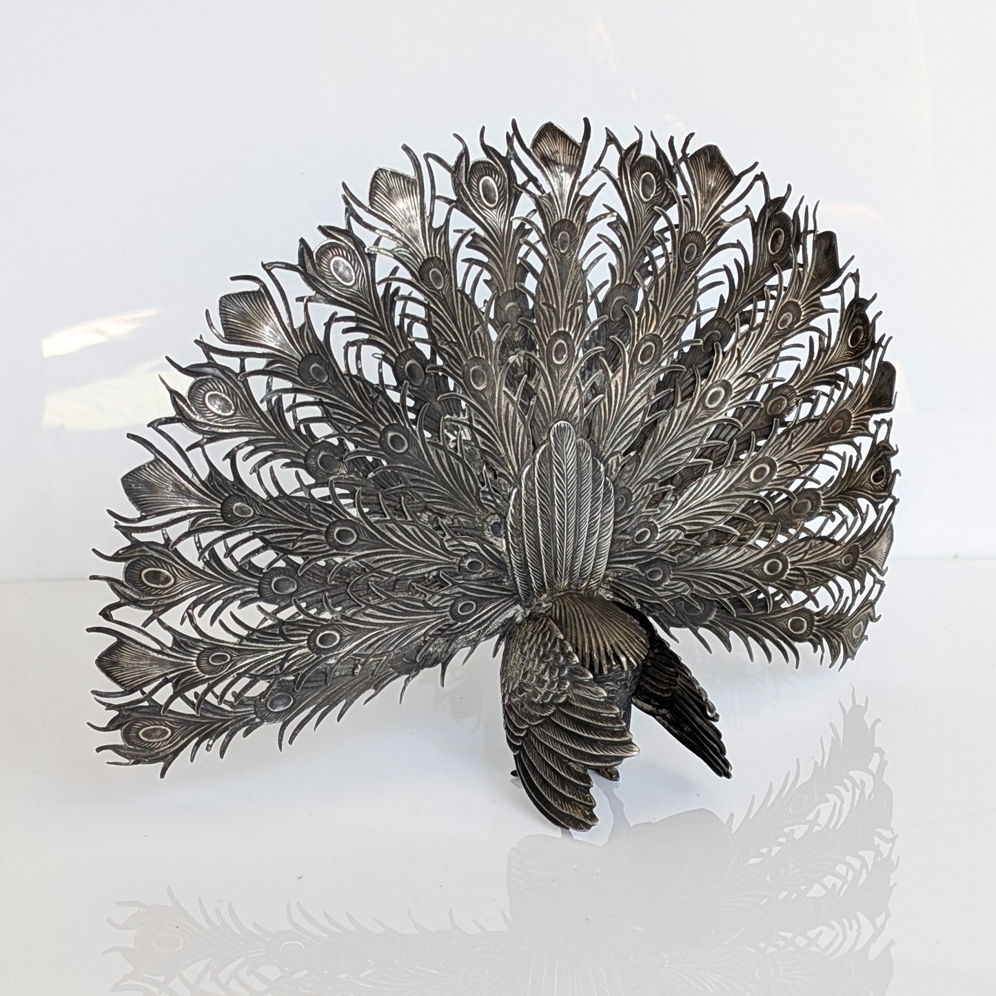 A Spanish .916 Silver Peacock by Dionisio García Studio