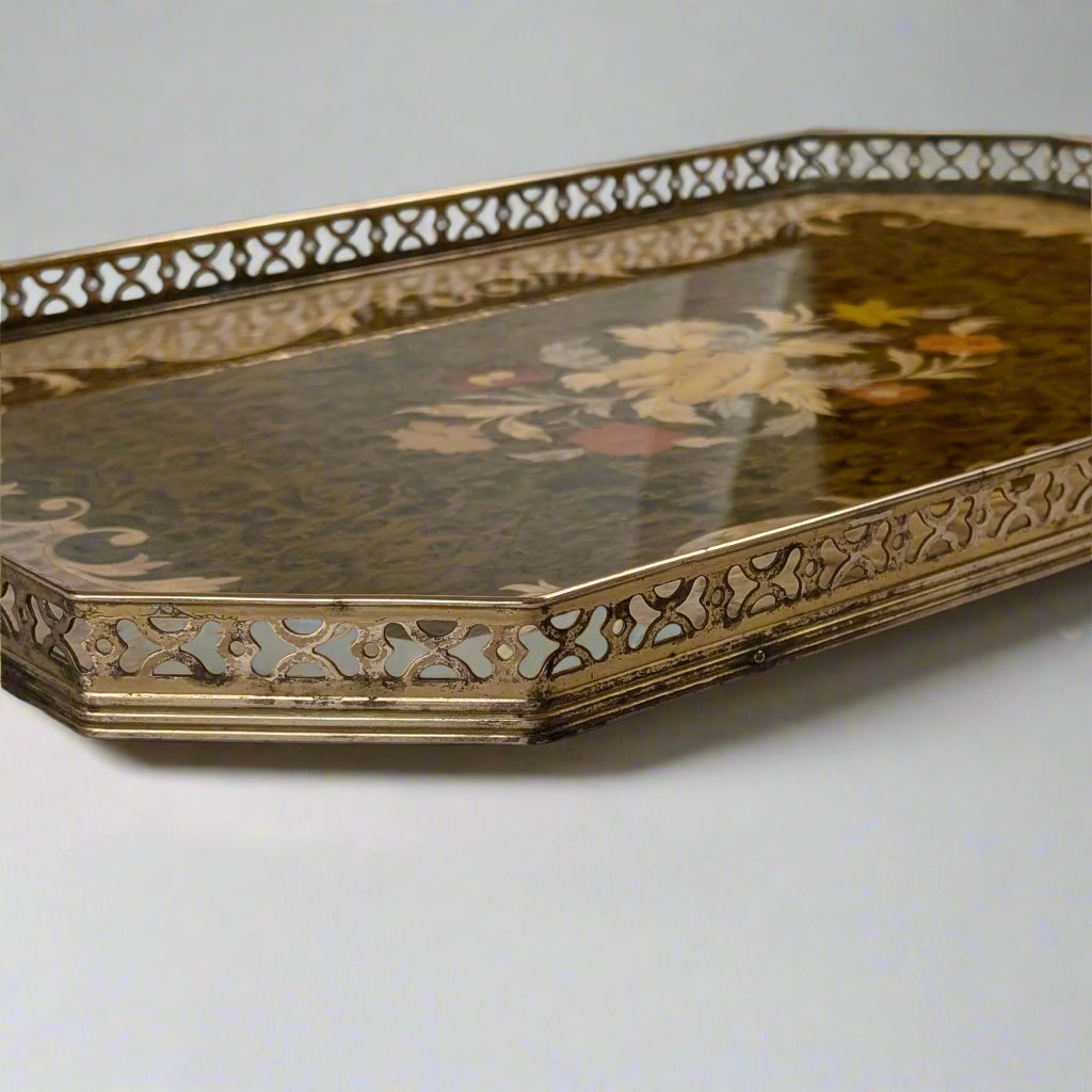 An Italian Sorrento Ware Marquetry Tray, c1960