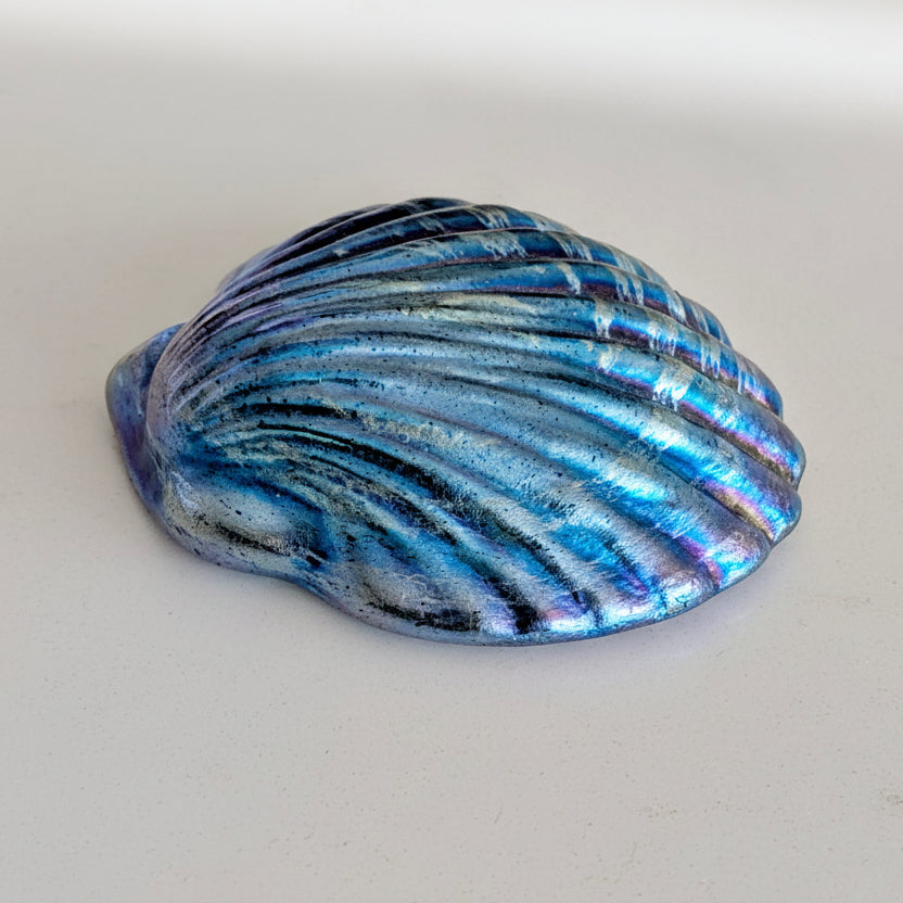 An Australian Iridescent Glass 'Seashell' Paperweight