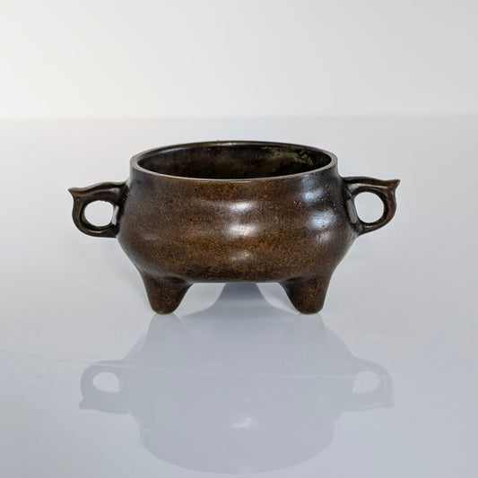 Chinese Bronze Incense Burner By Master Chen Qiaosheng, c1970's