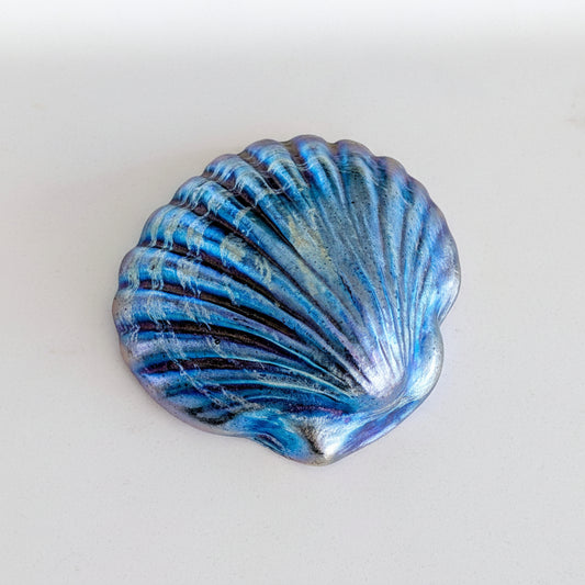 An Australian Iridescent Glass 'Seashell' Paperweight
