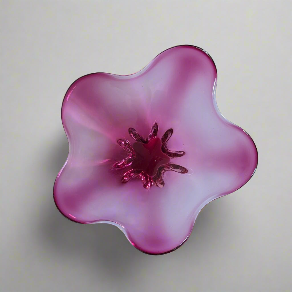 A Mid Century Sculptural Glass Bowl