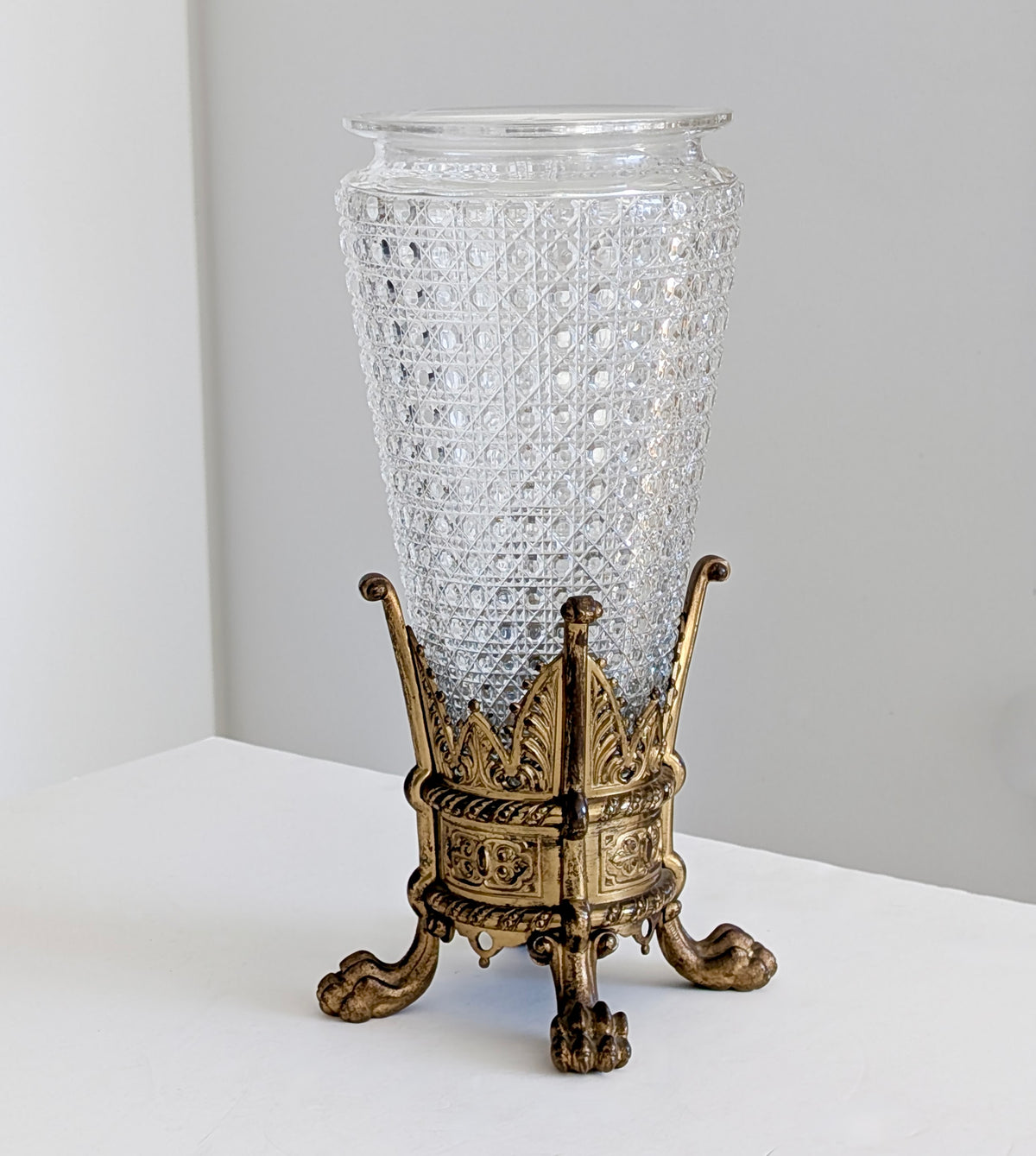 A Substantial 19th Century French Cut Crystal & Ormolu Vase
