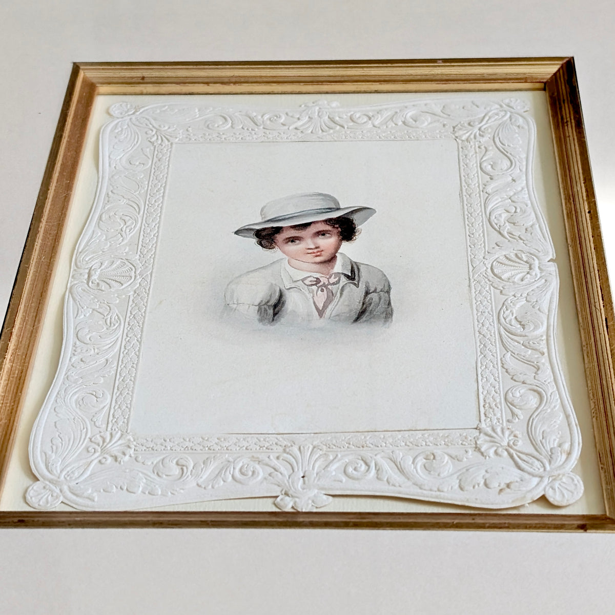 Two 19th Century Watercolour Portraits in Matching Frames