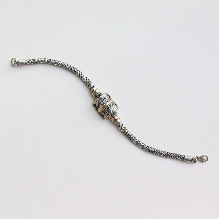 Sterling Silver & 9ct Gold Bracelet