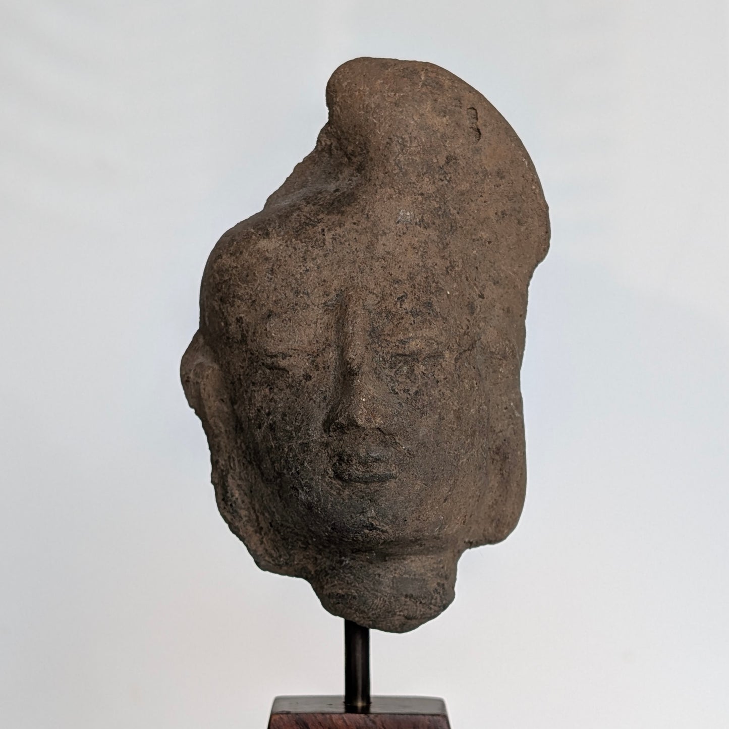 A Majapahit Empire Terracotta Head, Indonesia, 14th Century