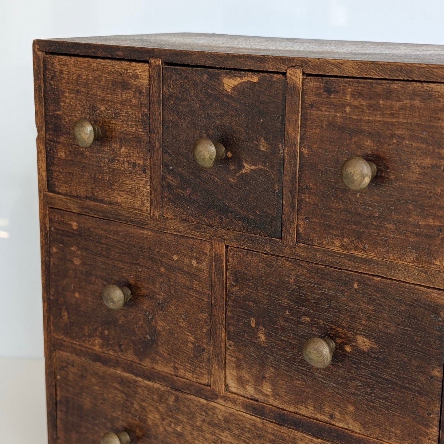 Mango Wood Desktop Apothecary Drawers, Late 20th Century
